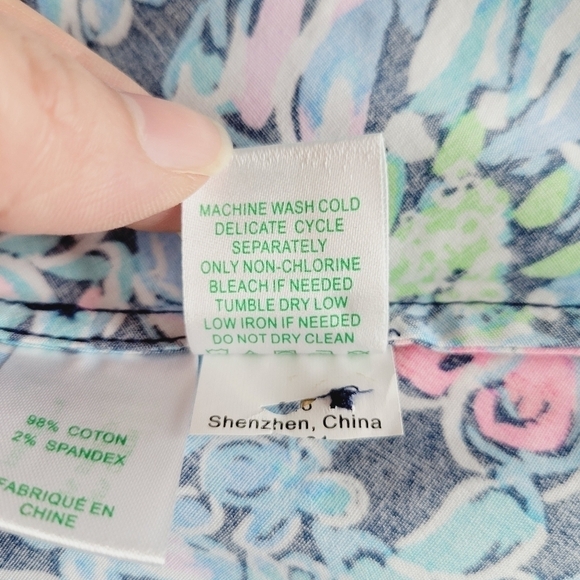 Lilly Pulitzer Mira Shirt Dress in High Tide Navy - Picture 12 of 15